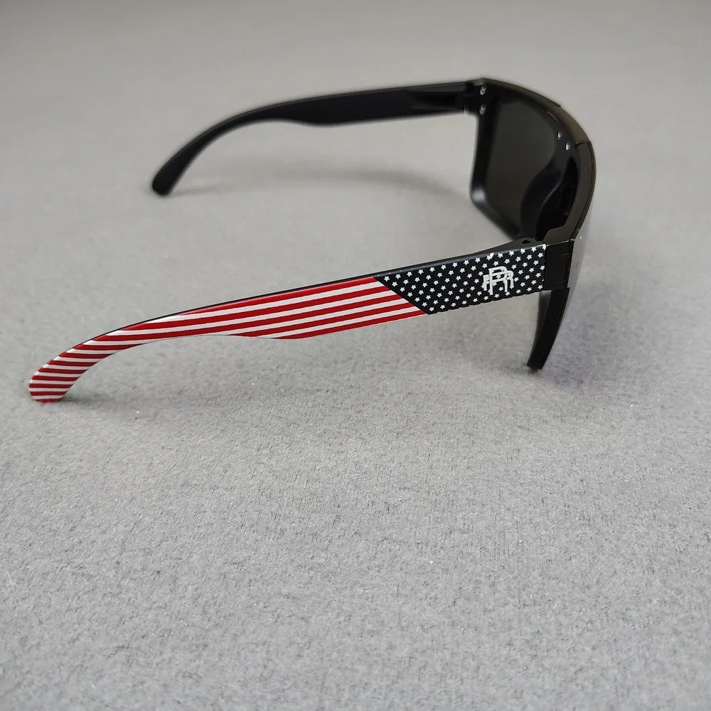 Rebel Reaper Sunglasses Blue Mirror Heat Wave Style Black Frame Surfer Biker NEW